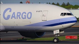 China Airlines Cargo Boeing 777F B18771 Landing at Narita 34R  NRTRJAA [upl. by Saundra]