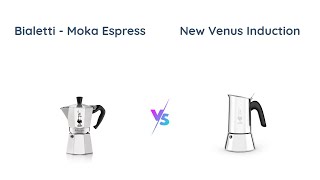 Bialetti Moka Express vs Venus Induction  Stovetop Espresso Maker Comparison [upl. by Amluz]