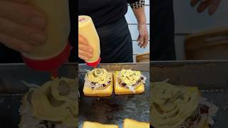 Street Burger Toast  Korean Street Food shortsvideo [upl. by Aizahs923]