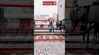 Danger Job😱😱 Female 🙏 Railway🚂 Worker viral railway shortsfeed tranding 100k ytshorts moto [upl. by Barton]