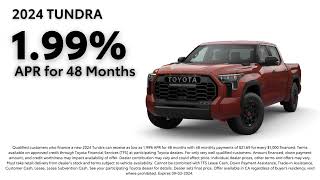 Finance the 2024 Tundra at North Bakersfield Toyota [upl. by Tamanaha]