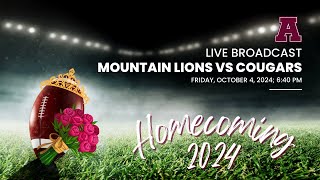 HOMECOMING GAME Football Altoona Mountain Lions vs Harrisburg Cougars 1042024 [upl. by Kessler]