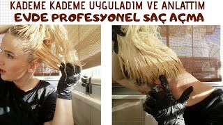 Evde Profesyonel Saç Açma Evde Saç Açma Saç Açma Evde Saç Boyama Saç Açıcı [upl. by Gaynor]