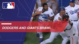 Benches clear after Yasiel Puig Nick Hundley get into confrontation [upl. by Warford]