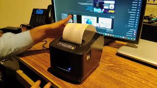 Thermal Printer Black Copper BC 95AC Test Print [upl. by Cheffetz]