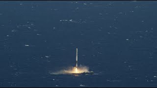 CRS8  First Stage Landing on Droneship [upl. by Enaej366]