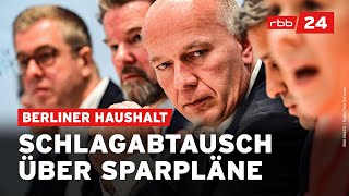 Debatte im Berliner Abgeordnetenhaus Sparpläne des Senats im Fokus [upl. by Mario]