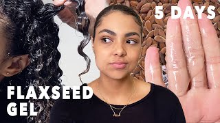 I Tried Flaxseed Gel On My Curly Hair Every Day For 5 Days [upl. by Gagliano]