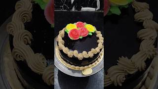 One kg chocolate flavour cake design shorts youtubeshorts cakedesign cakerecipe song [upl. by Araeit]