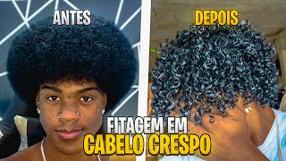 FITAGEM EM CABELO CRESPOCACHEADO PASSO A PASSO [upl. by Pallas]