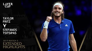 Taylor Fritz v Stefanos Tsitsipas Extended Highlights  Laver Cup 2019 Match 3 [upl. by Flieger991]