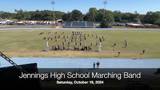 Jennings High School Marching Band at the DeRidder Marching Festival 2024 [upl. by Juliann]