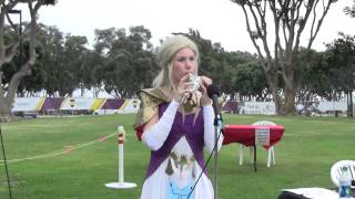 Lena Plays Ocarina Zelda Symphony of the Goddesses San Diego Comic Con [upl. by Ayamat]