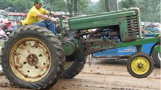 John Deere 2 Cylinder Tractor Pull Overload [upl. by Giwdul98]