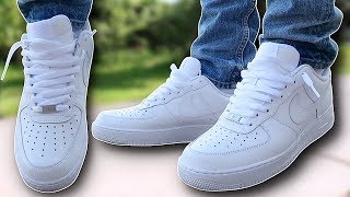 How To Lace Nike Air Force 1s Loosely THE BEST WAY [upl. by Eihcir]