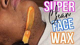 Super Clean Face Wax Hirsutism ChinWax BeardWax [upl. by Annairdua735]