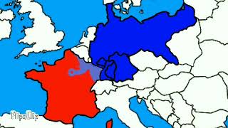 FrancoPrussian War 1870 in 24 seconds capcut history viral animation mapping [upl. by Atnod493]