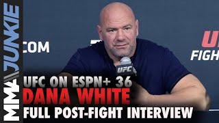 Dana White hints at Tyron Woodley Donald Cerrone retirement  UFC on ESPN 36 postfight interview [upl. by Asuncion]