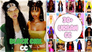 30 BEST URBAN CC HAIRS YOU NEED  CC LINKS  the sims 4 hair haul [upl. by Tore]