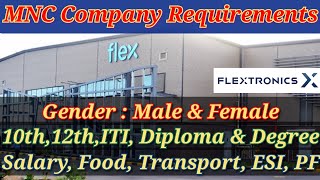 Flextronics  MNC Comapany  Salary 15k  Male amp Female  Manufacturing Jobs in Chennai today 2024 [upl. by Eibot283]