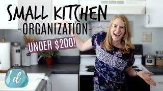 NEW Organizing a SMALL kitchen for under 200 🙌 [upl. by Alyce]