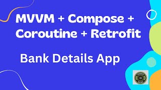 Bank Details App using Jetpack Compose MVVM Retrofit and Coroutine in Tamil  Kotlin [upl. by Euqinomod]