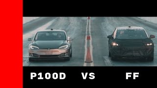 Drag Race  Faraday Future Prototype vs Tesla Model S P100D [upl. by Kaliope]