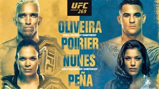 UFC 269 LIVE OLIVEIRA VS POIRIER LIVESTREAM amp FULL FIGHT COMPANION [upl. by Floro956]