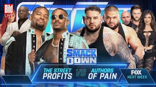 Authors Of Pain vs The Street Profits  WWE SmackDown 2024223 Gameplay [upl. by Blaze297]