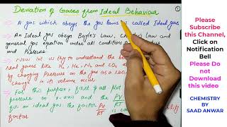 Deviation of Gases from Ideal BehaviourCompressibility FactorIdeal and NonIdeal GaesesUrdu\Hindi [upl. by Ayo992]