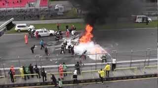 Lamborghini Gallardo LP 560 Accident  BURNS [upl. by Ozan8]