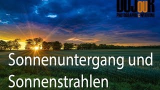 Sonnenuntergang und Sonnenstrahlen Lightroom  Photoshop Tutorial german  deutsch [upl. by Accire]