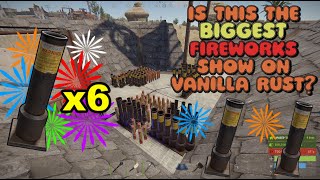 Is this the BIGGEST fireworks show on vanilla Rust [upl. by Eillit]