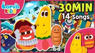 Nursery Rhyme Compilation 30min Larva Song for Children  Larva kids 14 songs  English [upl. by Aisyram239]