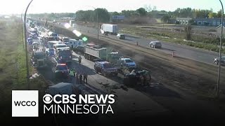 Serious injury crash closes westbound I94 northwest of Twin Cities [upl. by Price]