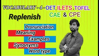 Replenish pronunciation meaning example synonyms and word type [upl. by Eilrac]