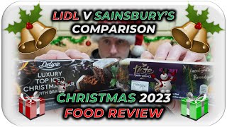 Lidl Deluxe Luxury Top Iced Christmas Bar v Sainsburys Iced Fruit Cake  FESTIVE COMPARISON [upl. by Consalve128]