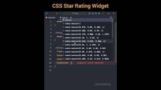 CSS Star Rating Widget  shorts html css [upl. by Placeeda341]