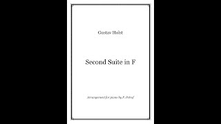 Holst  Second Suite in F  piano solo [upl. by Brittani]