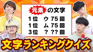 【こんなランキングは嫌だ】使用された文字だけでランキングクイズしてみた [upl. by Enylhsa]