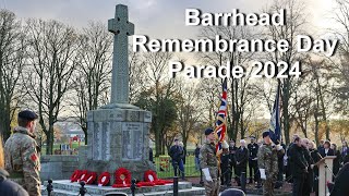 Barrhead Scotland Remembrance Day Parade 2024 4K [upl. by Anot182]