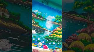 3d landscape drawing and painting art shorts viralvideo painting S ABANI ART [upl. by Laenej]