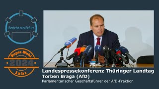 Bericht aus Erfurt – vor der ersten Plenarsitzung des neuen Thüringer Landtages Torben Braga AfD [upl. by Hajed]