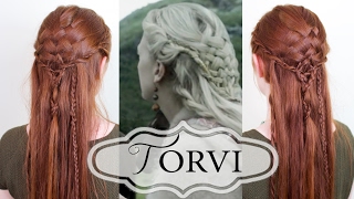 Vikings Hair Tutorial  Torvis Basketweave Style [upl. by Koziarz]