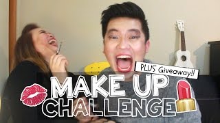 MAKE UP CHALLENGE  Giveaway HAHAHA [upl. by Ogram]