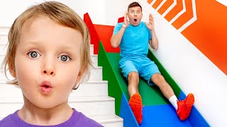 Indoor games on a Stair Slide with Vania Mania Kids [upl. by Barfuss734]