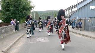 Scotland the Brave as Drum Majors lead the Massed Pipe Bands away from 2023 Dufftown Highland Games [upl. by Alicea]