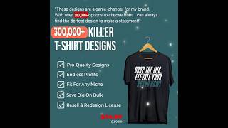 Resell 300000 Premium Tshirt Designs Personal and Commercial Use [upl. by Treat]