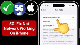 How to Fix 5g Network Not Working on iPhone  Fix 5G Signal Problem Solved [upl. by Yelwah663]