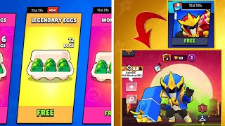 🍀FREE 12 LEGENDARY EGGS😱 NEW UPDATE BRAWL STARS🤩 FREE GIFTS BRAWL STARS🎁 [upl. by Zetnahs]